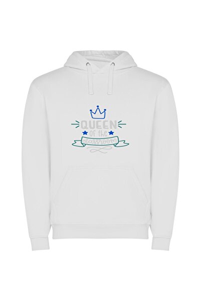 iLovePrints Regal Classroom Monarch Φούτερ με κουκούλα σε χρώμα Λευκό
