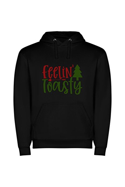 iLovePrints Toasty Deliciousness Φούτερ με κουκούλα σε χρώμα Μαύρο