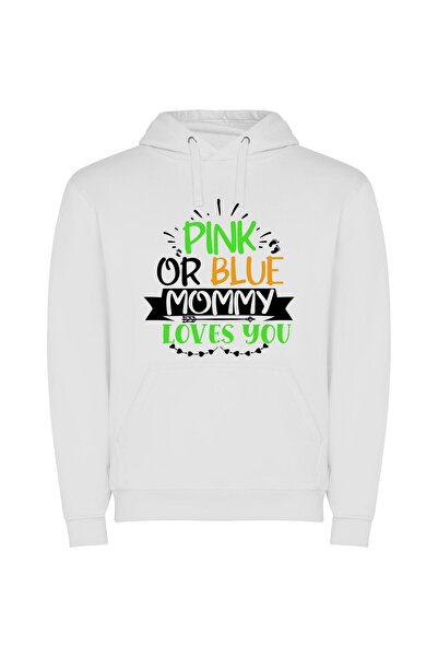 iLovePrints Vibrant Love & Colors Φούτερ με κουκούλα σε χρώμα Λευκό