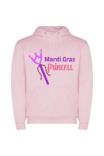 iLovePrints Regal Mardi Gras Princess Φούτερ με κουκούλα σε χρώμα Ροζ