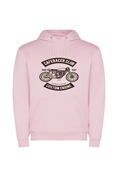 iLovePrints Cafe Racer Club Exquisitely Illustrated Φούτερ με κουκούλα σε χρώ...
