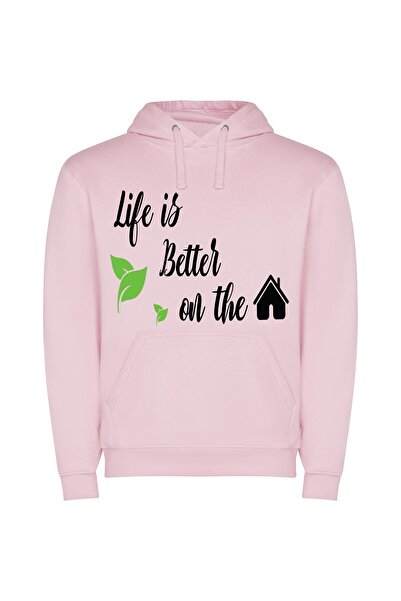 iLovePrints Farming Bliss: Etsy's Cult Favorite Φούτερ με κουκούλα σε χρώμα Ροζ