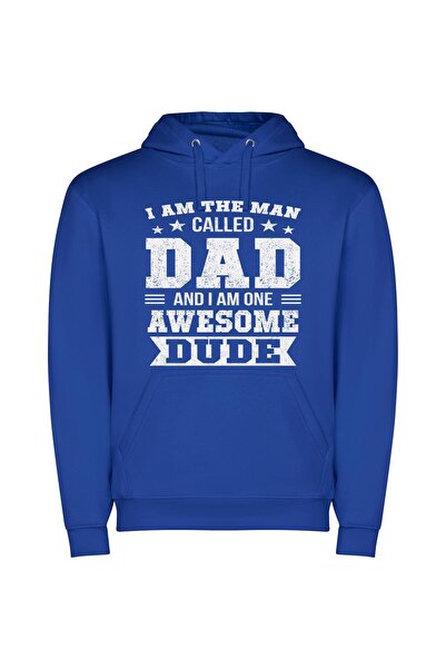 iLovePrints Dad: The Epic Awesomeness Φούτερ με κουκούλα σε χρώμα Μπλε