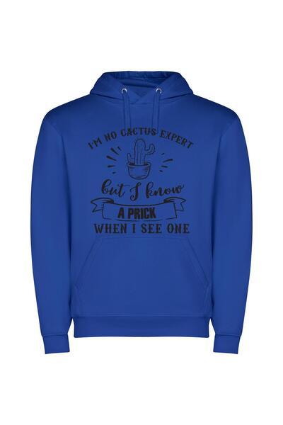 iLovePrints Prick in the Patch Φούτερ με κουκούλα σε χρώμα Μπλε