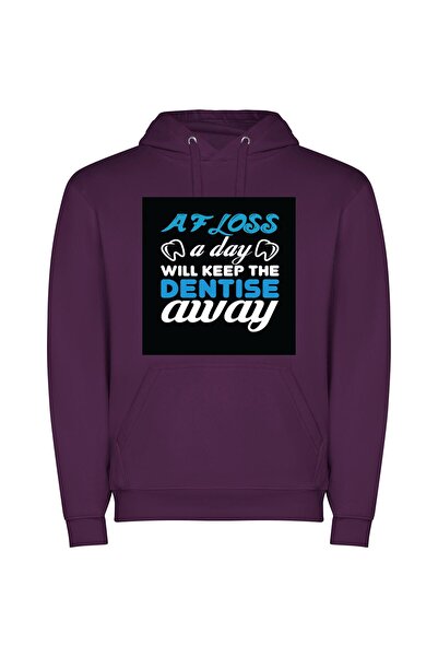 iLovePrints Losing Smiles, Gaining Awareness Φούτερ με κουκούλα σε χρώμα Μωβ