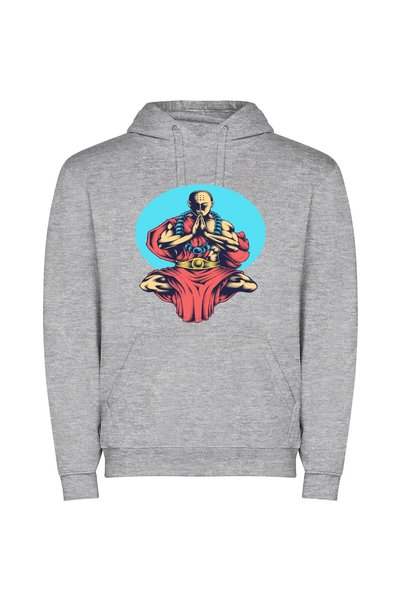 iLovePrints Serenity in Lotus Φούτερ με κουκούλα σε χρώμα Γκρι