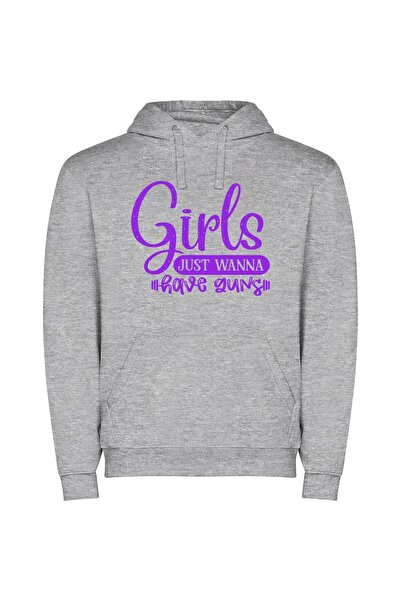 iLovePrints Charming Firearms Collection Φούτερ με κουκούλα σε χρώμα Γκρι