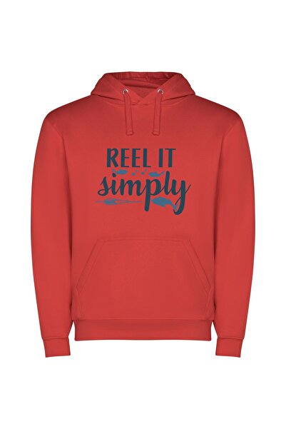 iLovePrints Reel Simplicity: High-Quality Portrayal Φούτερ με κουκούλα σε χρώ...