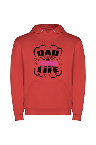 iLovePrints Pink Friend Connection Φούτερ με κουκούλα σε χρώμα Κόκκινο