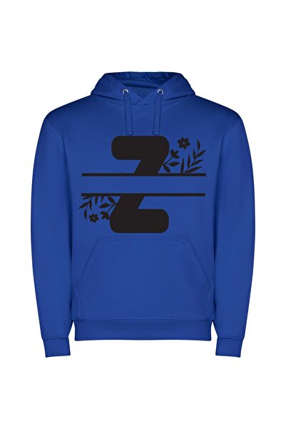 iLovePrints Monochrome Logo Collection Φούτερ με κουκούλα σε χρώμα Μπλε
