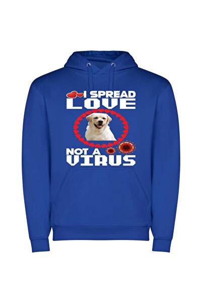 iLovePrints Cute Canine Collection Φούτερ με κουκούλα σε χρώμα Μπλε