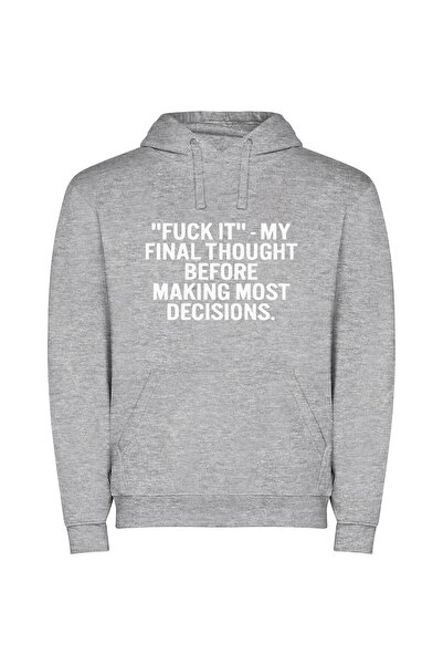 iLovePrints Eternal Final Thought Φούτερ με κουκούλα σε χρώμα Γκρι
