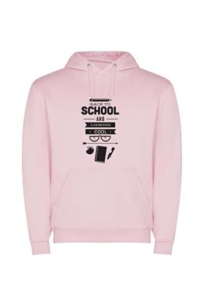 iLovePrints Cool Campus Vibes Φούτερ με κουκούλα σε χρώμα Ροζ