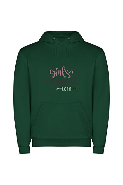 iLovePrints Chic Girls Retreat Φούτερ με κουκούλα σε χρώμα Πράσινο