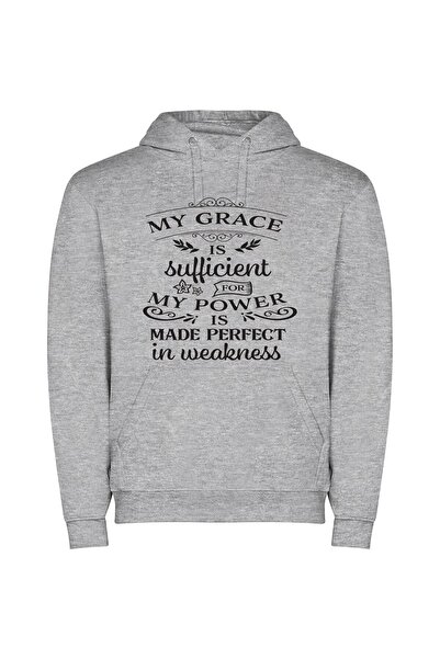 iLovePrints Graceful Power Embodied Φούτερ με κουκούλα σε χρώμα Γκρι