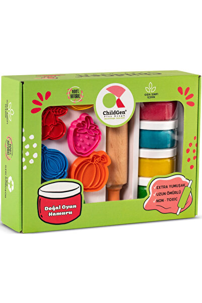 ChildGen Set creativ FRUCTE ȘI LEGUME, 100% plastilină și accesorii
