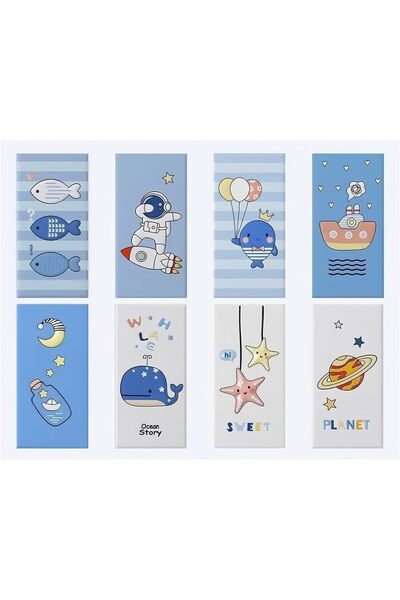 Generic 3D Anti-Collision Wall Stickers, 8PCS Space Theme Kids Room Decor, Wa...