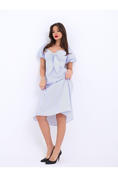 Gökyüzü Moda 5948 فستان - واشنطن مخطط