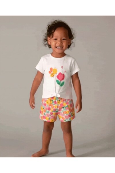 MAYORAL Baby Girl Floral Print Detailed 3-Piece Set 6 Months - 4 Years Old Pink