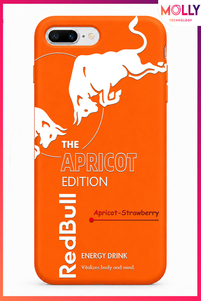 Molly iPhone 7/8 PLUS İçin Turuncu Redbull The Apricot Edition Desenli İçi Ka...