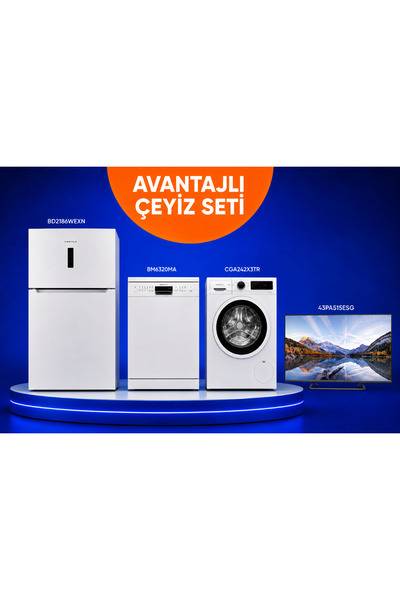 Profilo 4 L ü Çeyiz Seti (BD2186WEXN - BM6320MA - CGA242X3TR - 43PA515ESG)