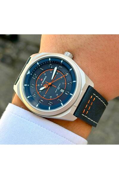 Naviforce Men's Wristwatch Steel Band Premium Design 2 Years Warranty