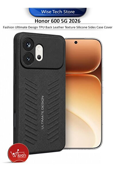 Wtech Honor 600 5G 2026 Fashion Ultimate Design TPU Back Leather Texture Sili...