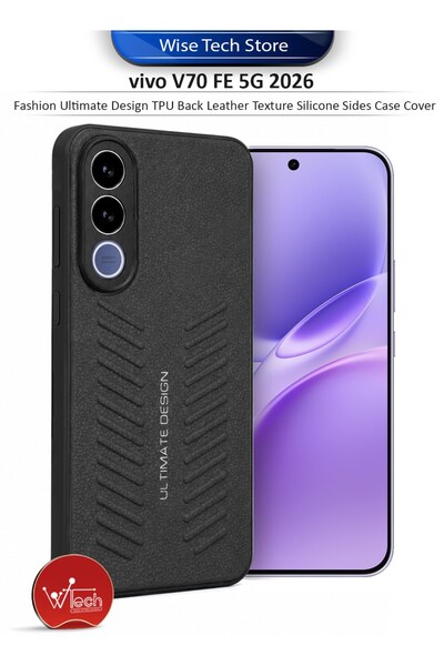 Wtech vivo V70 FE 5G 2026 Fashion Ultimate Design TPU Back Leather Texture Si...