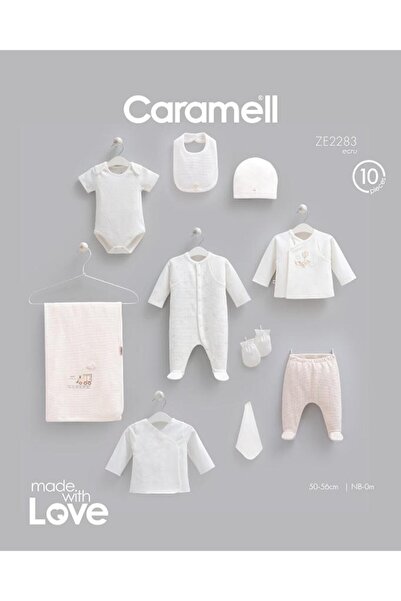 Caramell 100% Cotton Mini Travel 10 Piece Hospital Outfit Set Ecru Crml.Ze228...