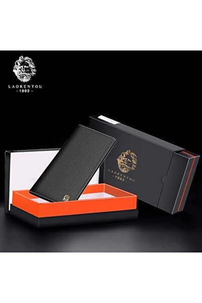 Laorentou Genuine Leather Wallet for Men Bifold Wallets with Zipper Coin Pock...