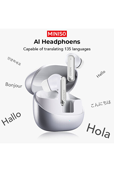 Choice سماعات أذن بلوتوث MINISO MS106 زرقاء مع ميزة الترجمة بالذكاء الاصطناعي...
