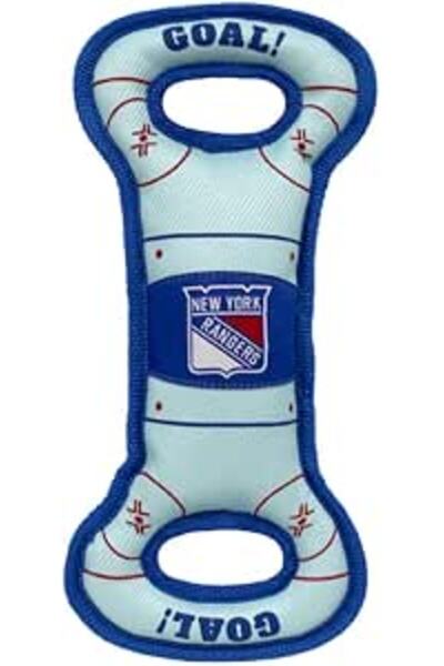 Pets First لعبة مضغ وسحب للكلاب على شكل كرة هوكي من NHL New York Rangers، بأل...
