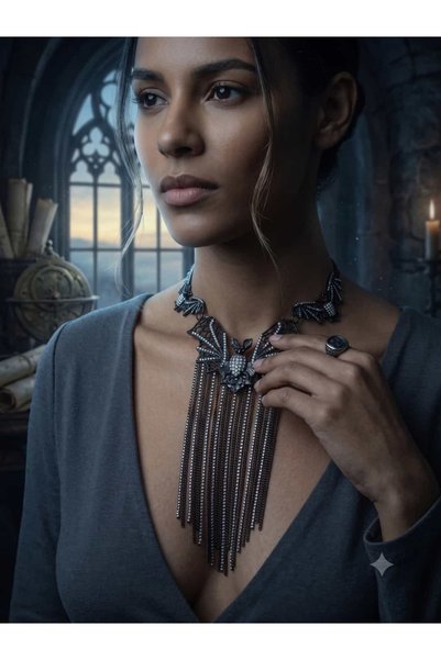 BİJU Mystical Night Bat Necklace