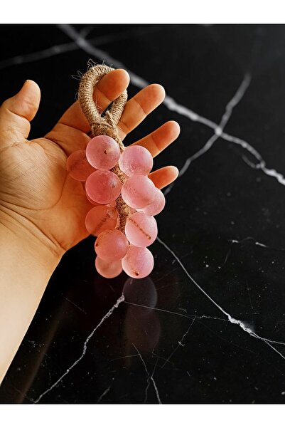 ASEL PLAST اللون الوردي - صابون زخرفي شفاف معطر على شكل عنب |   صابون معلق مع...