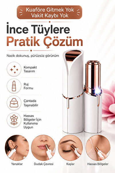 SOLEZON Yüz Tüy Alıcı Epilasyon Aleti Mini Kaş Bıyık Temizleme Cihazı