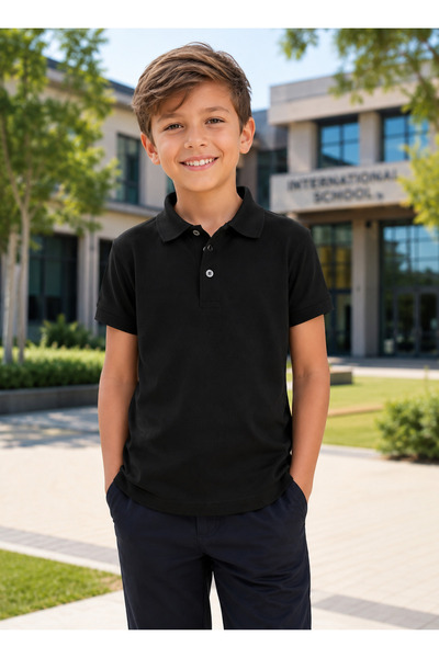 Yalçınoğlu Kids Premium školska uniforma, polo izrez, 100% pamuk, školska maj...