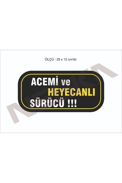Acemi ve heyecanlı sürücü