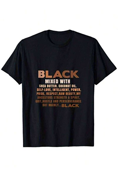 9JY Mixed With Shea Butter Black History Month Loose Style New Unisex Short-S...