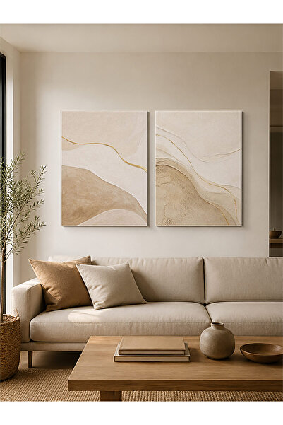 ocean velas Sakin Dalgalar ve Altın Işıltı ,Kanvas Tablo - 25 x 35 cm