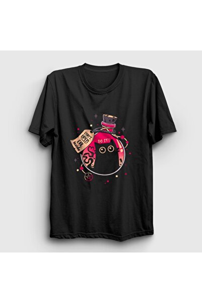 Presmono Unisex crna majica "Don't Open Evil Inside Do It Cat" 617024tt