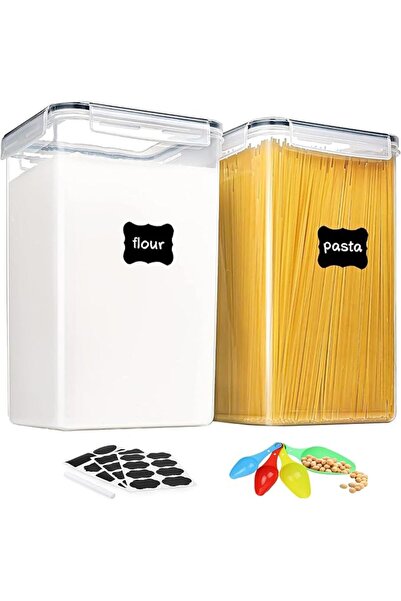 URbazaar 2 Pcs Cereal & Dry Food Storage Containers with Airtight Lids,6.5L P...