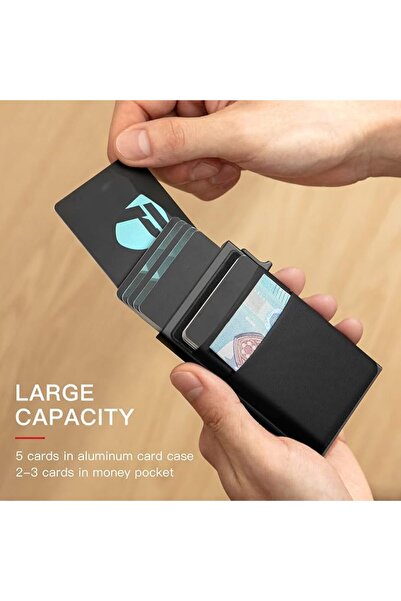 NALACAL Slim Card Holder Wallet - Minimalist Pop up Leather Wallet for Men RF...