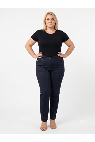 ENGIN Women's Plus Size Canvas Fabric Trousers
