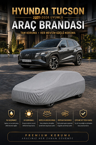 PJ & Me Hyundai Tucson 2021-2026 Uyumlu Premium Araç Brandası Su Geçirmez UV ...
