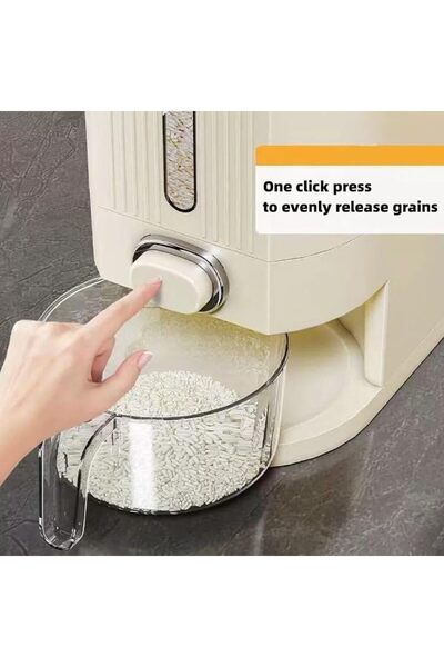 Tazweeq 11.3KG Rice Dispenser, Large Cereal Dry Food Storage Containers with ...