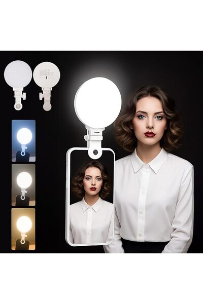 MULTI إم بي ®   ضوء حلقي قابل للتركيب على الهاتف، ضوء سيلفي LED قابل لإعادة ا...