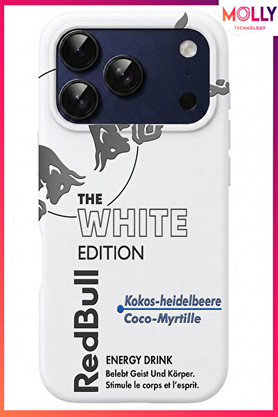 Molly iPhone 17 PRO MAX İçin Beyaz The White Edition Desenli İçi Kadife Silik...
