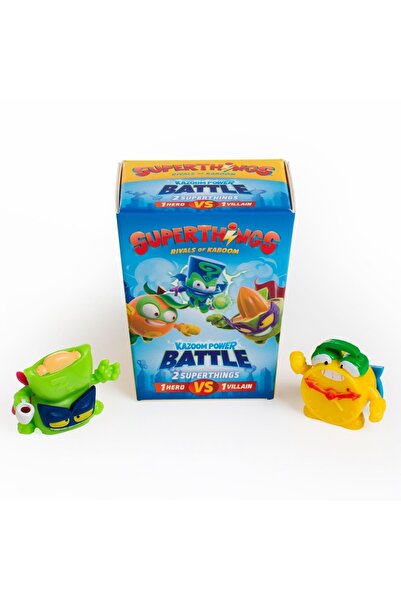As Superthings Kazoom Power Battle: Set de figurine 1 Erou vs 1 Răufăcător (2...