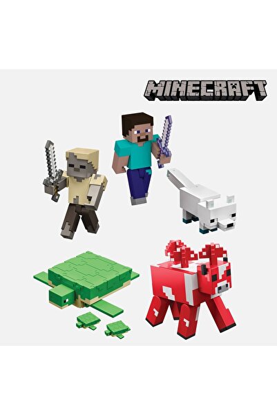 MINECRAFT Figurine - Steve, Zombie, Lup și altele (8cm)