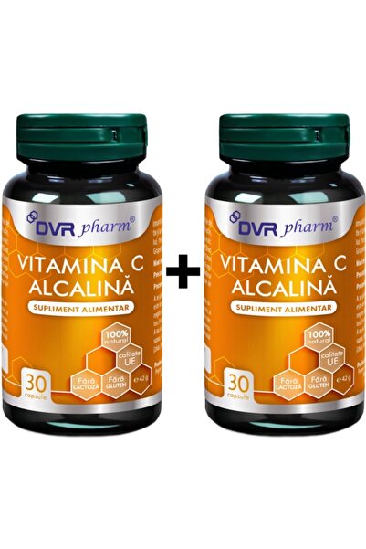 DVR Pharm Pachet Vitamina C alcalina 100% naturala, fara gluten, fara lactoza...